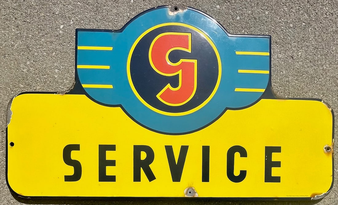 RARE 1950'S GERMAN HANS GLAS GMBH PORCELAIN "GOGGO" SERVICE SIGN (1 of 7)