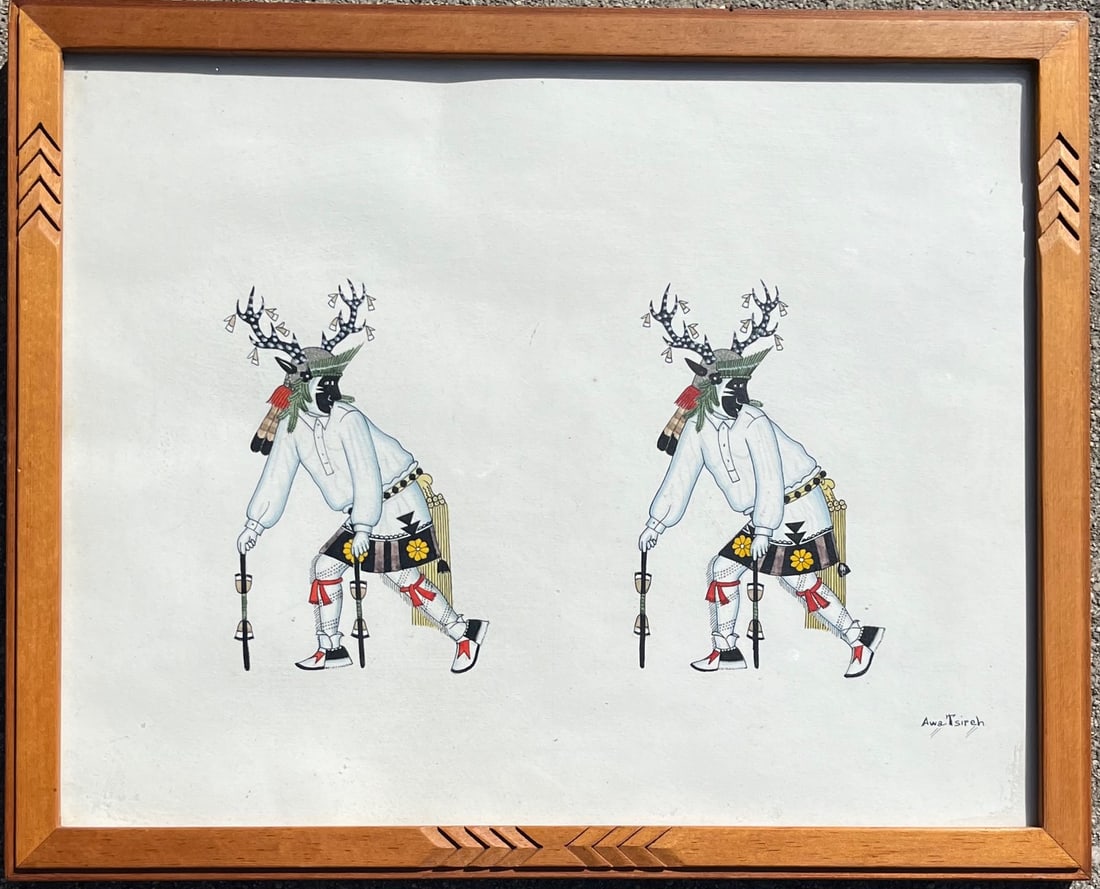 AWA TSIREH (ALFONSO ROYBAL 1898-1955) SAN ILDEFONSO PAINTING (1 of 7)