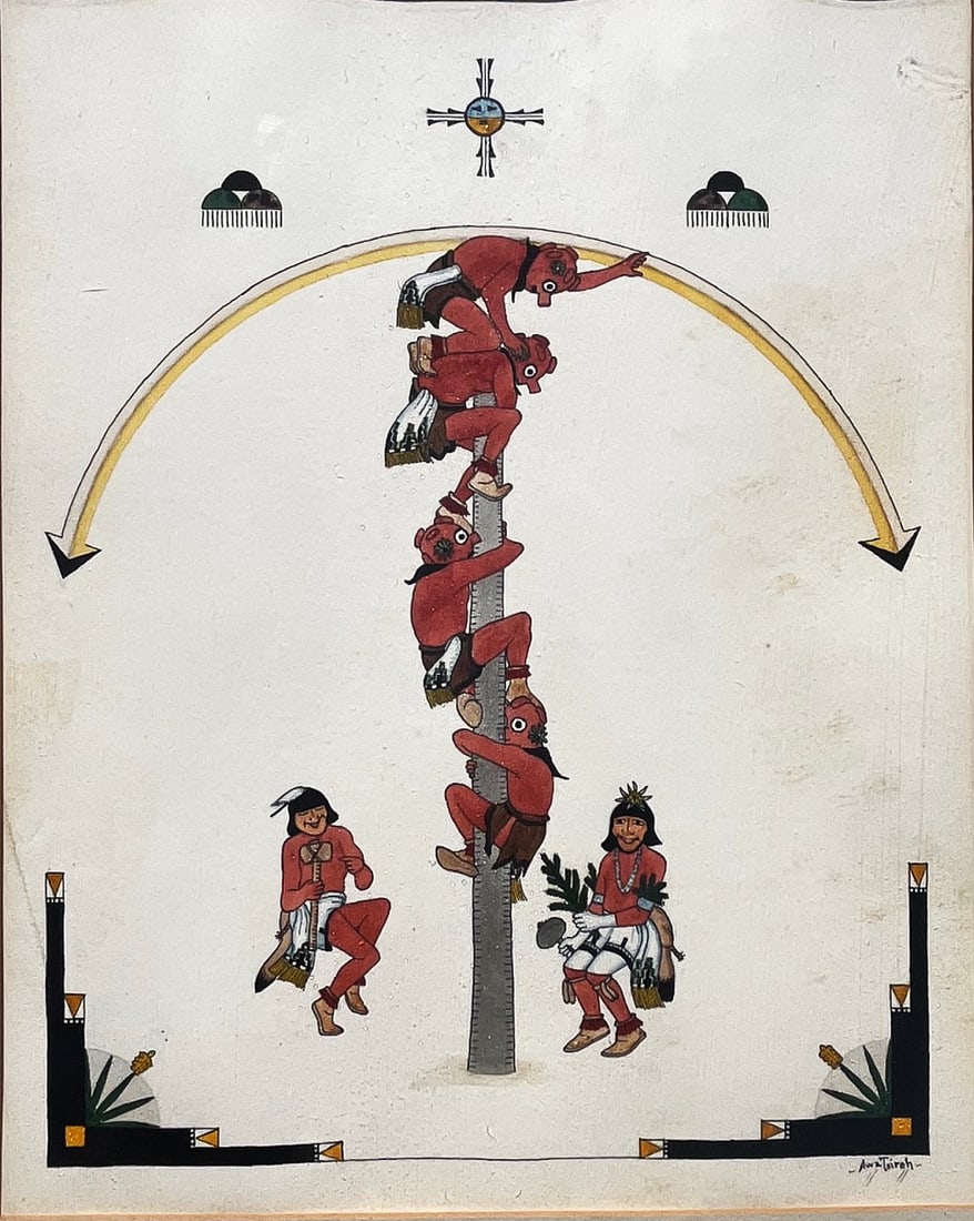 AWA TSIREH (ALFONSO ROYBAL 1898-1955) SAN ILDEFONSO PAINTING (1 of 6)