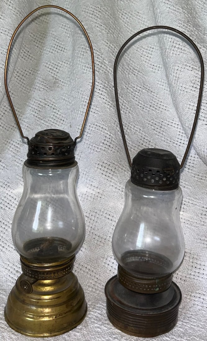 LOT OF 2 19TH C. VICTORIAN OIL SKATER’S LANTERNS (1 of 6)