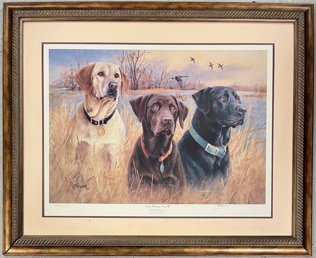 James Killen Signed # print Great Hunting Dogs IV Ducks Unlimited