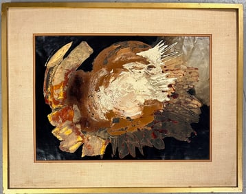 Andres Escartin (Born 1938) oil painting on paper madrid Spain 1960'S