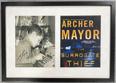 Archer Mayor signed photograph of him in his youth