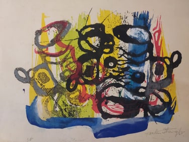 Mid Century Screen print Signed Karlin Strong 68 #1 / 8 titled "The Shadow"