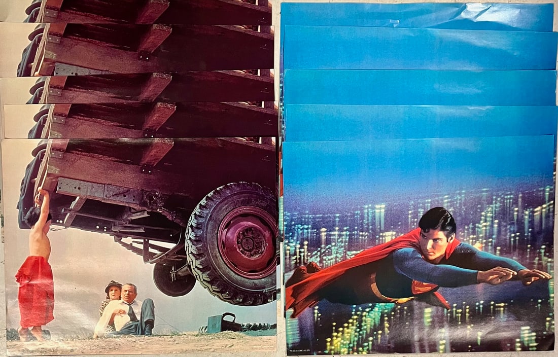 Lot of 10 SUPERMAN The Movie 1978 DC Comics Proctor & Gamble posters (1 of 10)