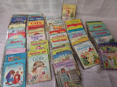 A Large Lot of Vintage Children's Golden books