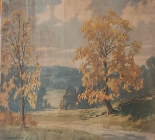 James Topping (1879-1948, was active / lived in Illinois) Oil on Canvas Landscape