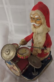 Alps Battery Operated Drumming Santa Claus Toy, Untested