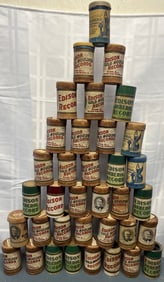 Lot of 36 Antique Edison Record Cylinders in Original Containers
