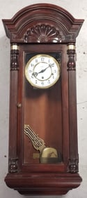 Howard Miller Model 612-221 Wall Clock with Brass Pendulum, Key