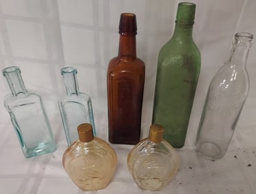 Group of 7 Vintage and Antique bottles