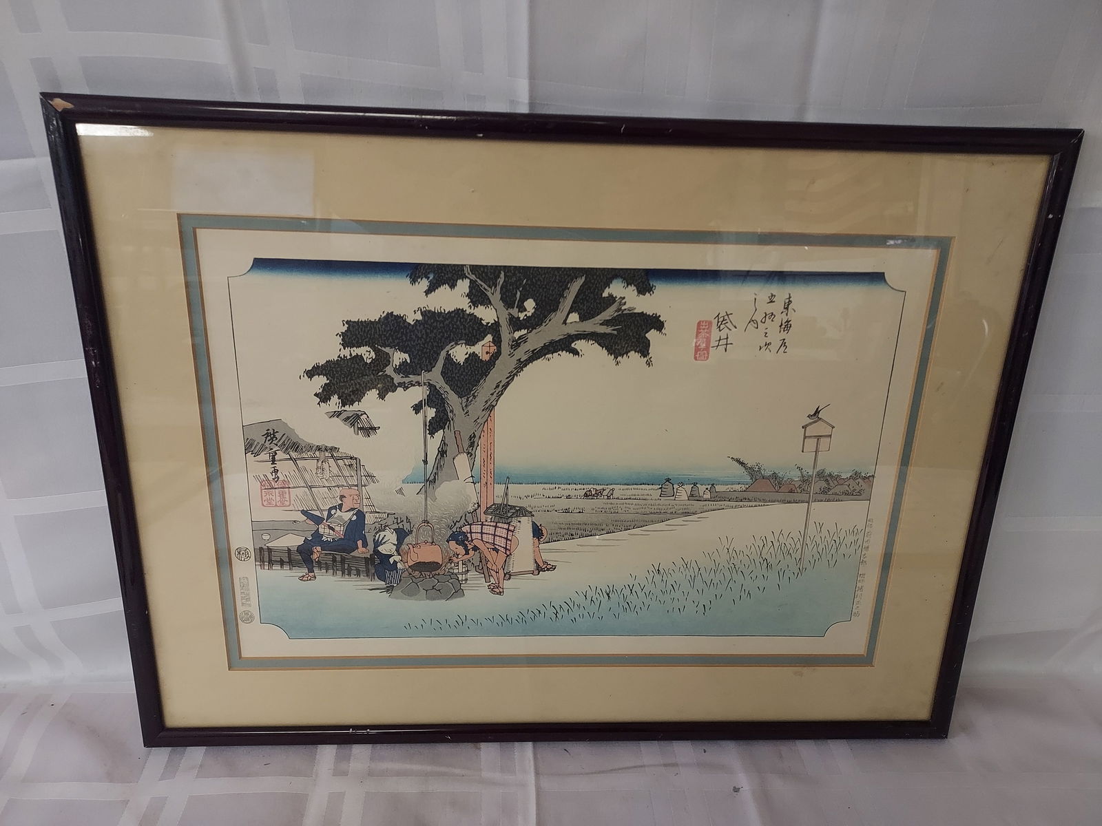 Colored Japanese Woodblock Print, Utagawa Hiroshige Ando (1797-1858) (1 of 7)
