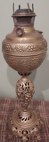 Elaborate 19th C. Antique Victorian Oil Banquet Lamp Base