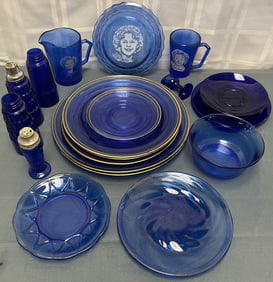 20 Pieces of Misc. Cobalt Blue Glassware