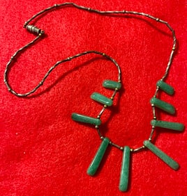 Vintage Silver and Jade Necklace