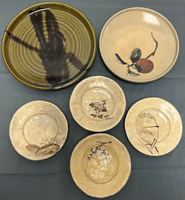 GROUP OF 6 PIECES OF VINTAGE / ANTIQUE POTTERY