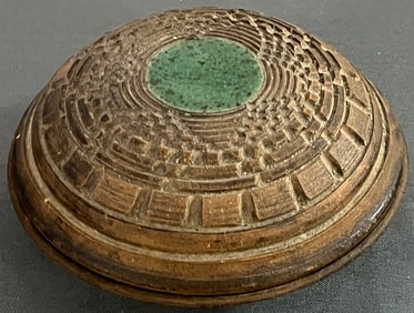ARTIST SIGNED STUDIO POTTERY BOWL WITH LID