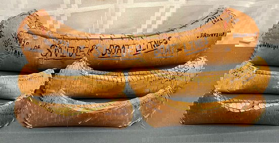 GROUP OF 5 VINTAGE MINIATURE SOUVENIR BIRCH BARK CANOES
