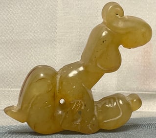 CHINESE HARD STONE JADE? CARVED EROTIC FIGURE OF 2 FEMALES