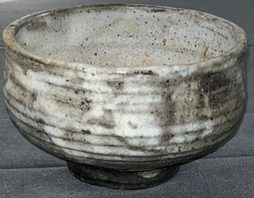 POTTERY / STONEWARE WHITE GLAZED TEA BOWL JAPANESE? KOREAN?