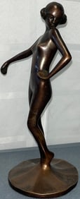 ART DECO / NOUVEAU FEMALE BRONZE FIGURE