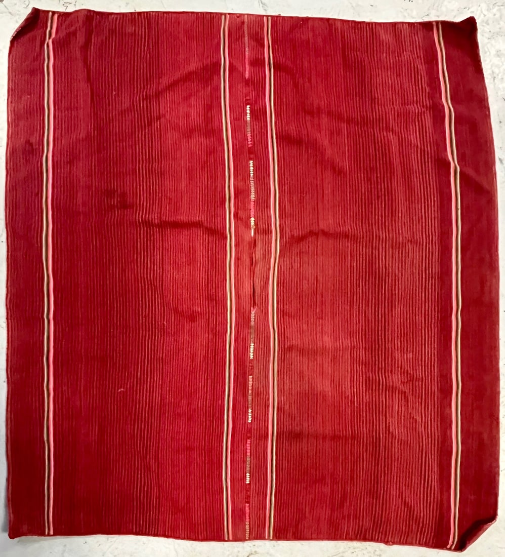 ANTIQUE HAND WOVEN TEXTILE THROW, WRAP OR BLANKET (1 of 7)