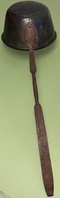 19TH C. COPPER DIPPER WITH WROUGHT IRON HANDLE