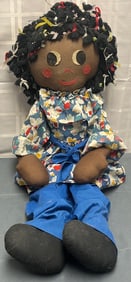 VINTAGE 36" AFRICAN AMERICAN, BLACK AMERICANA HAND MADE CHILDS DOLL