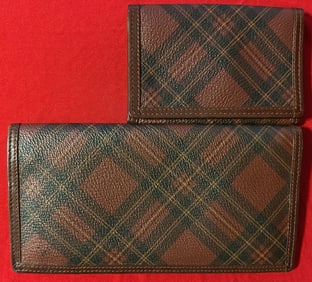 MATCHED PAIR OF RALPH LAUREN WALLETS, CHECK BOOK HOLDER