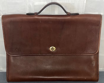 LEATHER COACH COMPUTER BAG / BRIEF CASE WITH TAGS