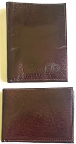 2 ITALIAN BROWN LEATHER "BUFALO" WALLETS