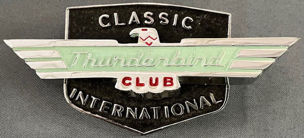 Vintage 1950s Thunderbird Automobile Emblem in Original Box, Mint Condition