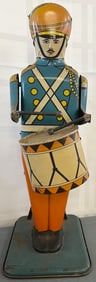 Wolverine Supply & Mfg. Co. tin litho wind-up toy, no. 27 Drum Major