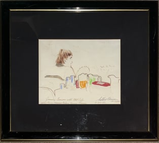 LEROY NEIMAN (1921-2012) "Jimmy Connors with Still Life" Original 1982 Drawing