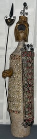 RAPHAEL GIARRUSSO (1925-1986) Mid-Cenury Modern Standing Ceramic Warrior Sculpture