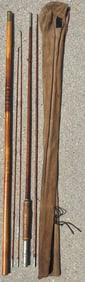 Vintage / Antique 4 piece WINCHESTER bamboo fly fishing rod, Original cloth holder