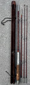 Vintage / Antique 4 piece bamboo fly fishing rod, marked "THE DIVINE ROD"