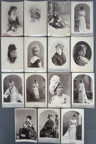 Lot of 15 Victorian Cabinet Cards, Theater Actors & Actresses, Sarony NY, Bradley & Rulofson