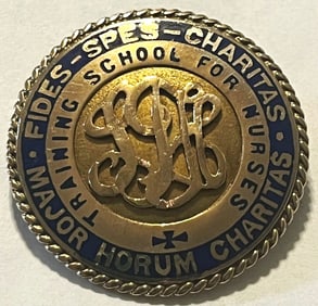 Antique 10k Gold Nursing Pin, "Training School For Nurses" Dated May 31, 1923, 6.09 grams