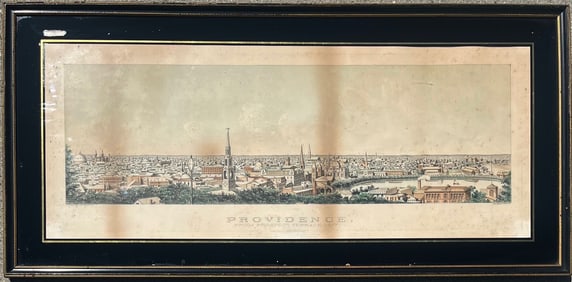 Providence from Prospect Terrace, 1877 Lithograph by J.H. Bufford's Sons