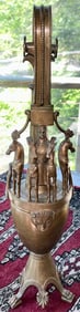 19th c. Grand Tour Neoclassical Bronze Ewer with Charioteer & Serpents