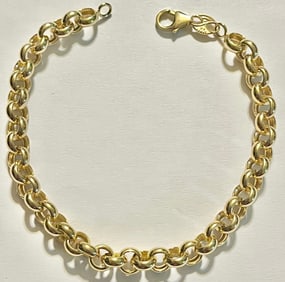 14K Yellow Gold Linked Bracelet, 8.52 grams, 8" Long