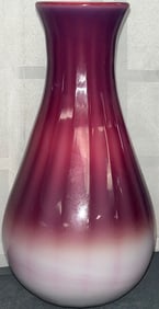 Unusual Victorian Hand Blown New England Peach Blow Vase