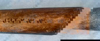 Rare Early Baseball Bat With Egg-shaped Knob Branded