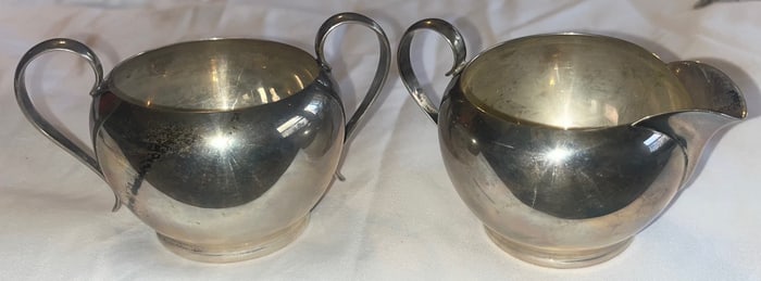 Gorham sterling silver sugar and creamer (Solid, not weighted) 194.36 Grams