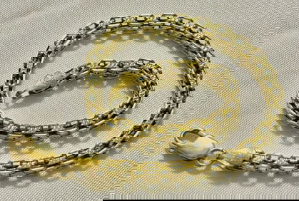 14K YELLOW GOLD 8 1/4" BRACELET, 8.57 G