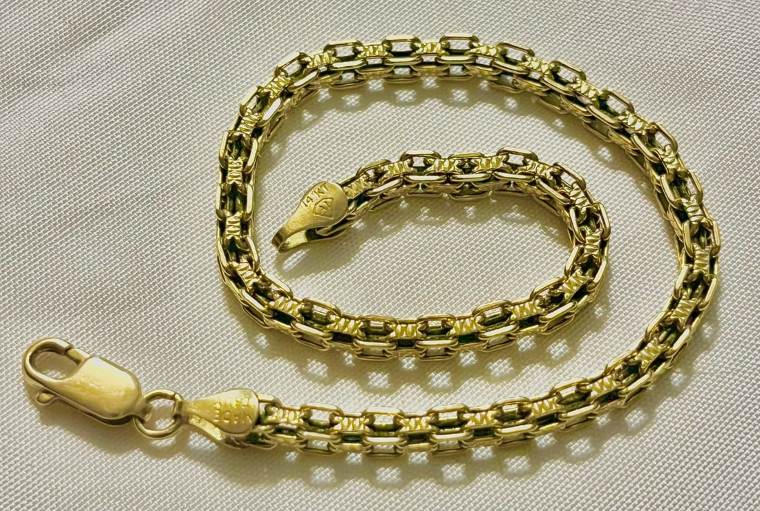14K YELLOW GOLD 8 1/4" BRACELET, 8.57 G (1 of 7)