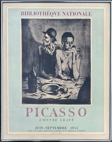 Pablo Picasso –  L’Oeuvre Gravé , 1955 Mourlot Exhibition Poster, Bibliothèque Nationale