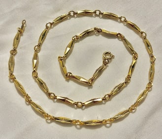 14K YELLOW GOLD 19 3/4" NECKLACE, 12.38 G