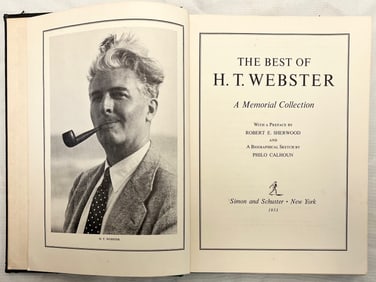 The Best of H. T. Webster – First Printing (1953), Simon & Schuster – Memorial Cartoon